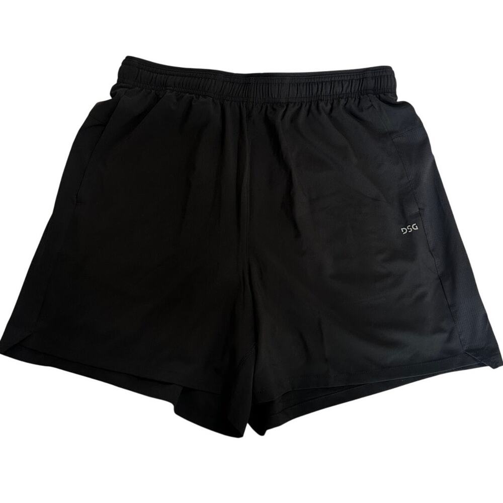 DSG  Athletic Shorts Mens Stretch Drawstring Pure Black M